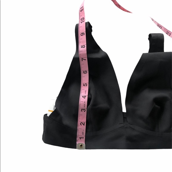 Free People Erin Scuba Deep V-Neck Bralette | Neoprene Black - Picture 6 of 7